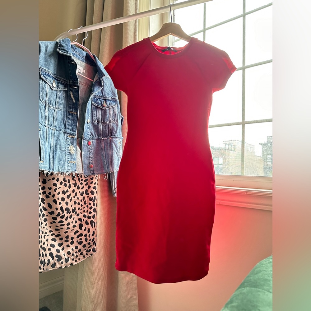 Armani Exchange sporty dress red xs